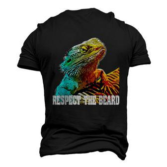 Respect The Beard Funny Bearded Dragon Men's 3D Print Graphic Crewneck Short Sleeve T-shirt - Monsterry