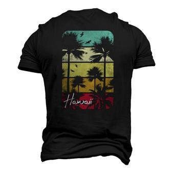 Retro Hawaii Vintage Hawaiian Islands Aloha State Men's 3D T-Shirt Back Print | Mazezy
