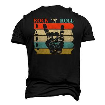 Retro Vintage Daddy Rock N Roll Heavy Metal Dad Men's 3D T-Shirt Back Print | Mazezy