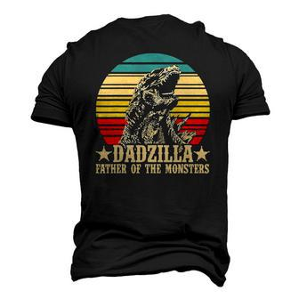 Retro Vintage Dadzilla Father Of The Monsters Men's 3D T-Shirt Back Print | Mazezy
