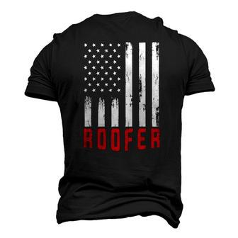 Roofer American Flag 4Th July Roofing Novelty Men's 3D T-Shirt Back Print | Mazezy