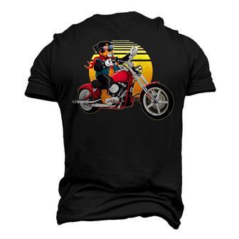 Rottweiller Dog Biker 4Th Of July Biker Dog Dad Men's 3D T-shirt Back Print - Seseable