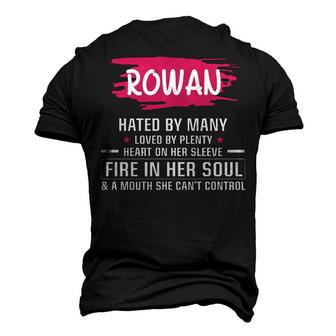 Rowan Name Rowan Hated By Many Loved By Plenty Heart On Her Sleeve Men's 3D T-shirt Back Print - Seseable