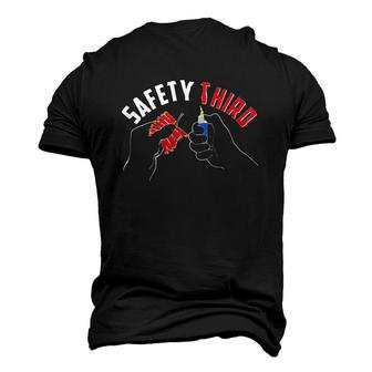 Safety Third Firecrackers Fourth Of July Men's 3D T-Shirt Back Print | Mazezy