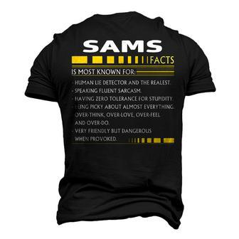 Sams Name Sams Facts Men's 3D T-shirt Back Print - Seseable