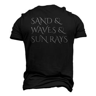 Sand Waves & Sun Rays Beach Ocean Island Salt Water Men's 3D T-Shirt Back Print | Mazezy