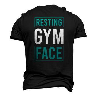 Saying Resting Gym Face Men's 3D T-Shirt Back Print | Mazezy