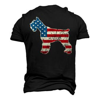 Schnauzer 4Th Of July Dog Lover Men Usa American Flag V2 Men's 3D T-shirt Back Print - Seseable