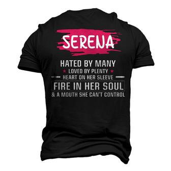 Serena Name Serena Hated By Many Loved By Plenty Heart On Her Sleeve Men's 3D T-shirt Back Print - Seseable