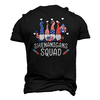 Shenanigans Squad 4Th Of July Gnomes Usa Independence Day Men's 3D T-Shirt Back Print | Mazezy