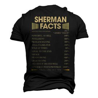 Sherman Name Sherman Facts Men's 3D T-shirt Back Print - Seseable