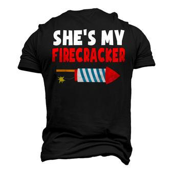 Mens Shes My Firecracker 4Th Of July Fireworks Couple Matching Men's 3D T-shirt Back Print - Seseable