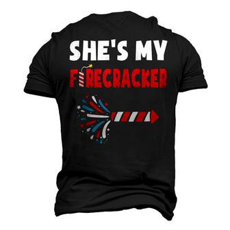 Shes My Firecracker 4Th Of July Matching Couples Cute Men's 3D T-shirt Back Print - Seseable