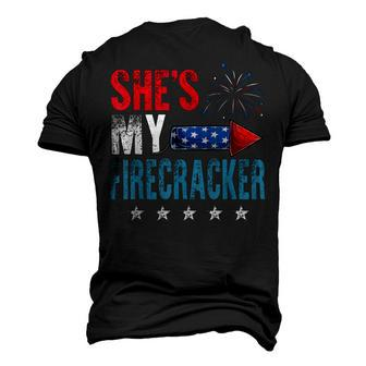 Shes My Firecracker His And Hers 4Th July Matching Couples Men's 3D T-shirt Back Print - Seseable
