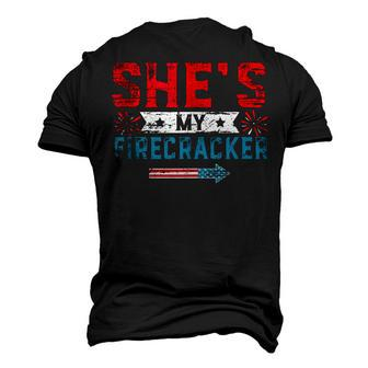 Shes My Firecracker His And Hers 4Th July Matching Couples Men's 3D T-shirt Back Print - Seseable
