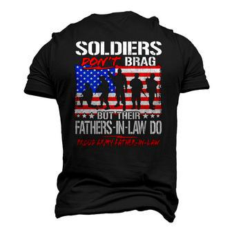 Mens Soldiers Dont Brag Proud Army Father-In-Law Dad Men's 3D T-Shirt Back Print | Mazezy
