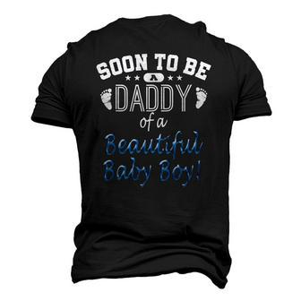 Soon To Be A Daddy Baby Boy Expecting Father Men's 3D T-Shirt Back Print | Mazezy