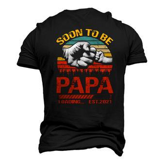 Soon To Be Papa Est 2022 New Papa Vintage Men's 3D T-Shirt Back Print | Mazezy