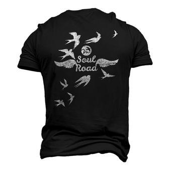 Soul Road With Flying Birds Men's 3D T-Shirt Back Print | Mazezy