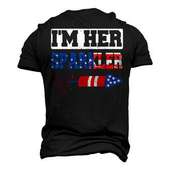 Im Her Sparkler 4Th Of July American Pride Matching Couple Men's 3D T-shirt Back Print - Seseable