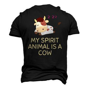 My Spirit Animal Is A Cow Cows Clothes Cattle Farmer Men's 3D T-Shirt Back Print | Mazezy