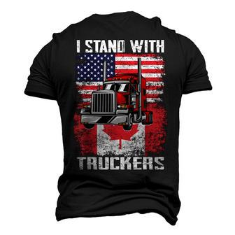 I Stand With Truckers - Truck Driver Freedom Convoy Support Men's 3D T-shirt Back Print - Seseable