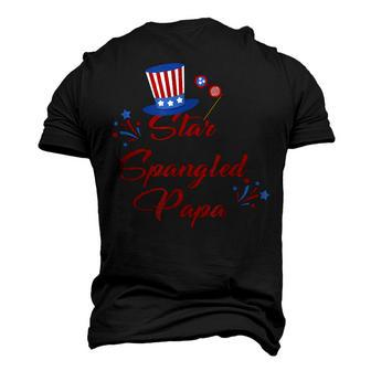 Mens Star Spangled Papa 4Th Of July Fathers Day Dad Men's 3D T-shirt Back Print - Seseable