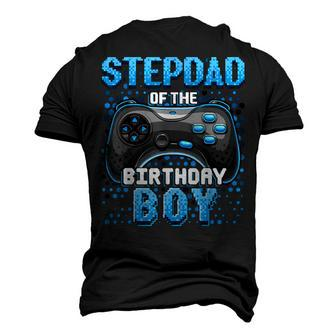 Stepdad Of The Birthday Boy Matching Family Video Game Party Men's 3D T-shirt Back Print - Seseable