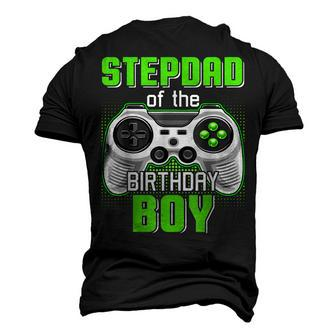 Stepdad Of The Birthday Boy Video Game B-Day Top Gamer Party Men's 3D T-shirt Back Print - Seseable