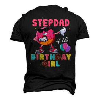 Stepdad Of The Birthday Girl Donut Dab Birthday Men's 3D T-shirt Back Print - Seseable