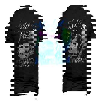 Stepdad Of The Birthday Mermaid Matching Family Men's 3D T-shirt Back Print - Seseable