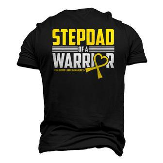 Mens Stepdad Childhood Cancer Awareness Survivor Ribbon Warrior Men's 3D T-Shirt Back Print | Mazezy