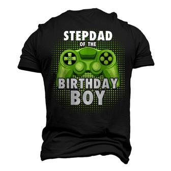 Stepdad Of The Gamer Boy Matching Video Game Birthday Men's 3D T-shirt Back Print - Seseable