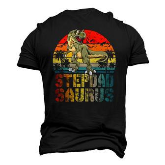 Stepdadsaurusrex Dinosaur Stepdad Saurus Matching Men's 3D T-Shirt Back Print | Mazezy