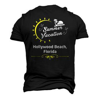 Summer Vacation In Hollywood Beach Florida Men's 3D T-Shirt Back Print | Mazezy