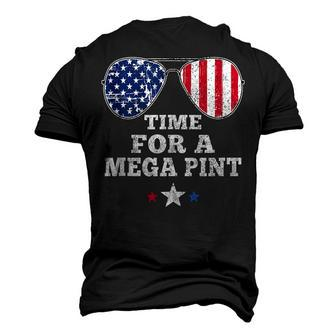Time For A Mega Pint 4Th Of July Patriotic Sunglasses Men's 3D T-shirt Back Print - Seseable