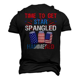 Time To Get Star Spangled Hammered 4Th Of July America Beer Men's 3D T-shirt Back Print - Seseable