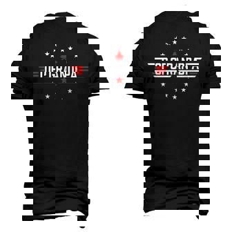 Top Grandpa Birthday Gun Jet Fathers Day 80S Dad Men's 3D T-shirt Back Print - Seseable