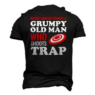 Trap Shoots Never Underestimate A Grumpy Old Man Men's 3D T-Shirt Back Print | Mazezy