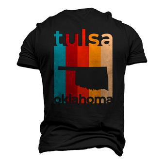 Tulsa Oklahoma Vintage Ok Retro Cutout Men's 3D T-Shirt Back Print | Mazezy