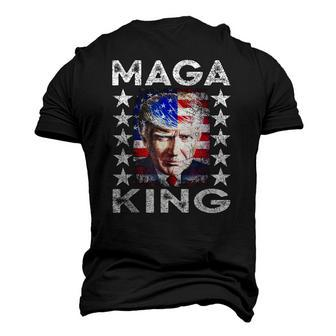 Ultra Maga King Trump Vintage American Us Flag Anti Biden Men's 3D T-Shirt Back Print | Mazezy
