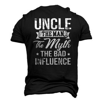 Uncle The Bad Influence Men's 3D T-Shirt Back Print | Mazezy