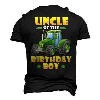Uncle Of The Birthday Boy Tractor Farm Truck Party Men's 3D T-shirt Back Print - Seseable