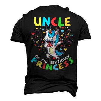 Uncle Of The Birthday Princess Girl Unicorn Dab Lover Men's 3D T-shirt Back Print - Seseable