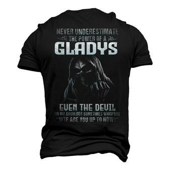 Never Underestimate The Power Of An Gladys Even The Devil V4 Men's 3D T-shirt Back Print - Seseable