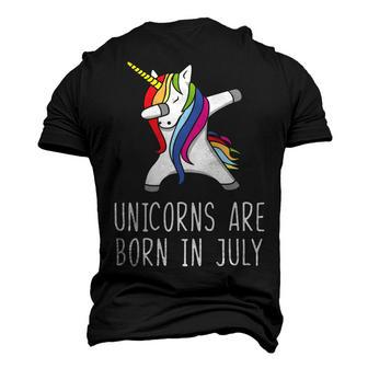 Unicorns Are Born In July Men's 3D T-shirt Back Print - Seseable