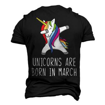 Unicorns Are Born In March Men's 3D T-shirt Back Print - Seseable