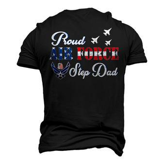 Us Flag Proud Air Force Step Dad Fathers Day 4Th Of July Men's 3D T-shirt Back Print - Seseable