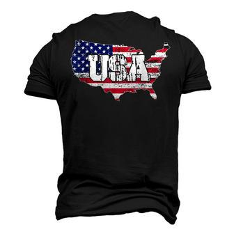 Usa American Flag United States Of America 4Th Of July Men's 3D T-Shirt Back Print | Mazezy