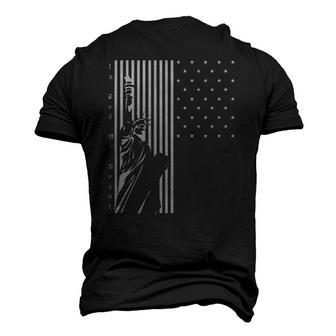 Usa Us Flag Patriotic 4Th Of July America Statue Of Liberty Men's 3D T-Shirt Back Print | Mazezy